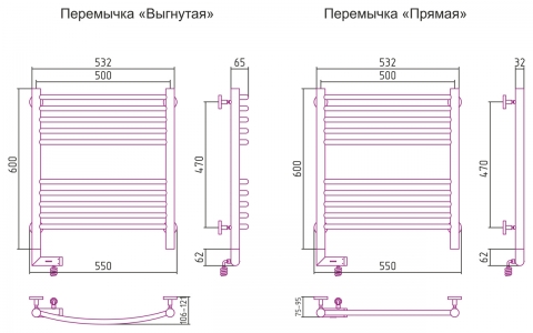Полотенцесушитель электрический Сунержа Богема 2.0 600x500